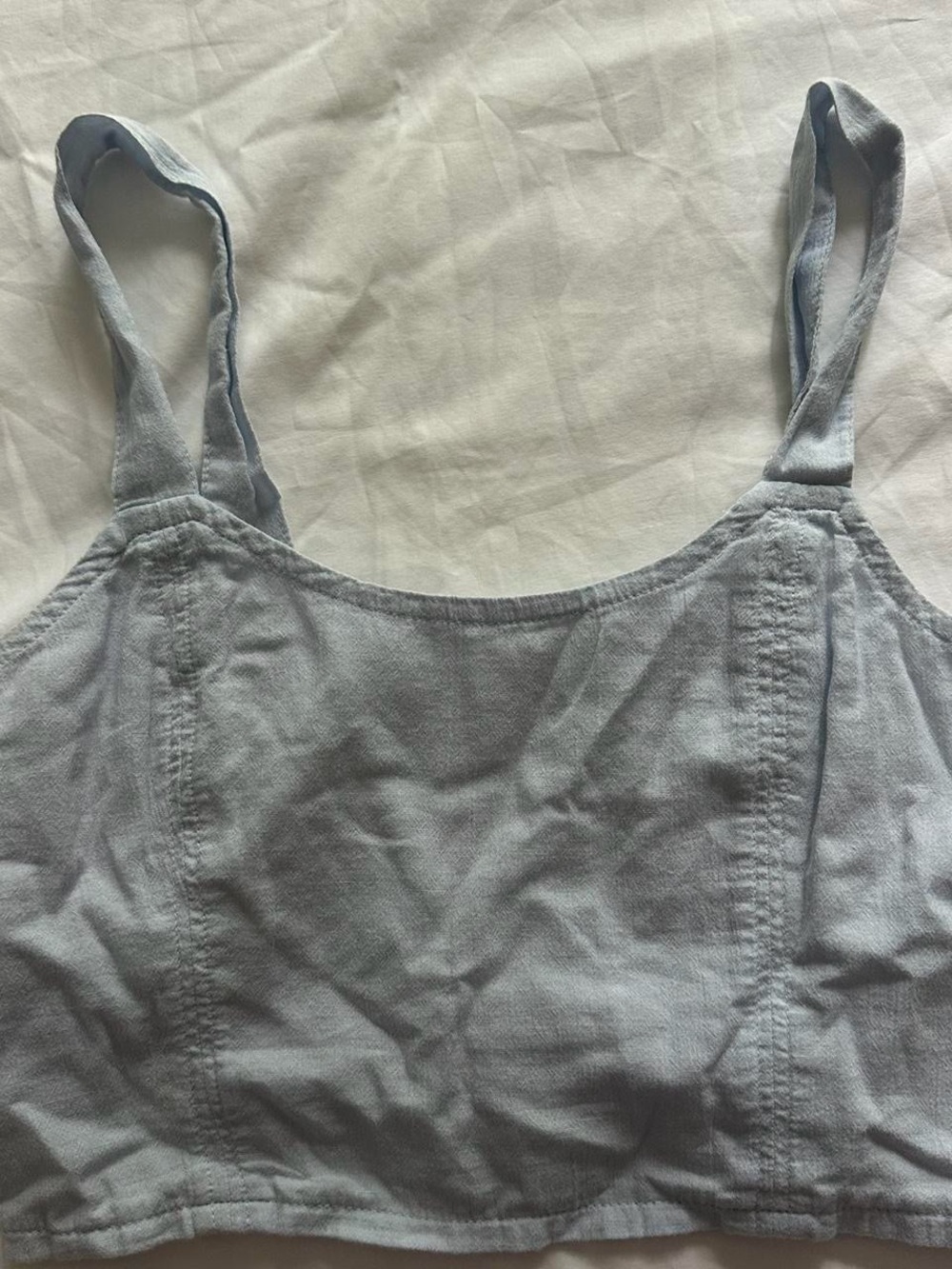 aerie Light Blue Cropped Tank Top